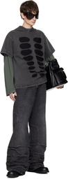 AVAVAV Gray Hooded Cutout T-shirt