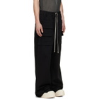 Rick Owens DRKSHDW Black Tower Creatch Wide Cargo Drawstring Pants