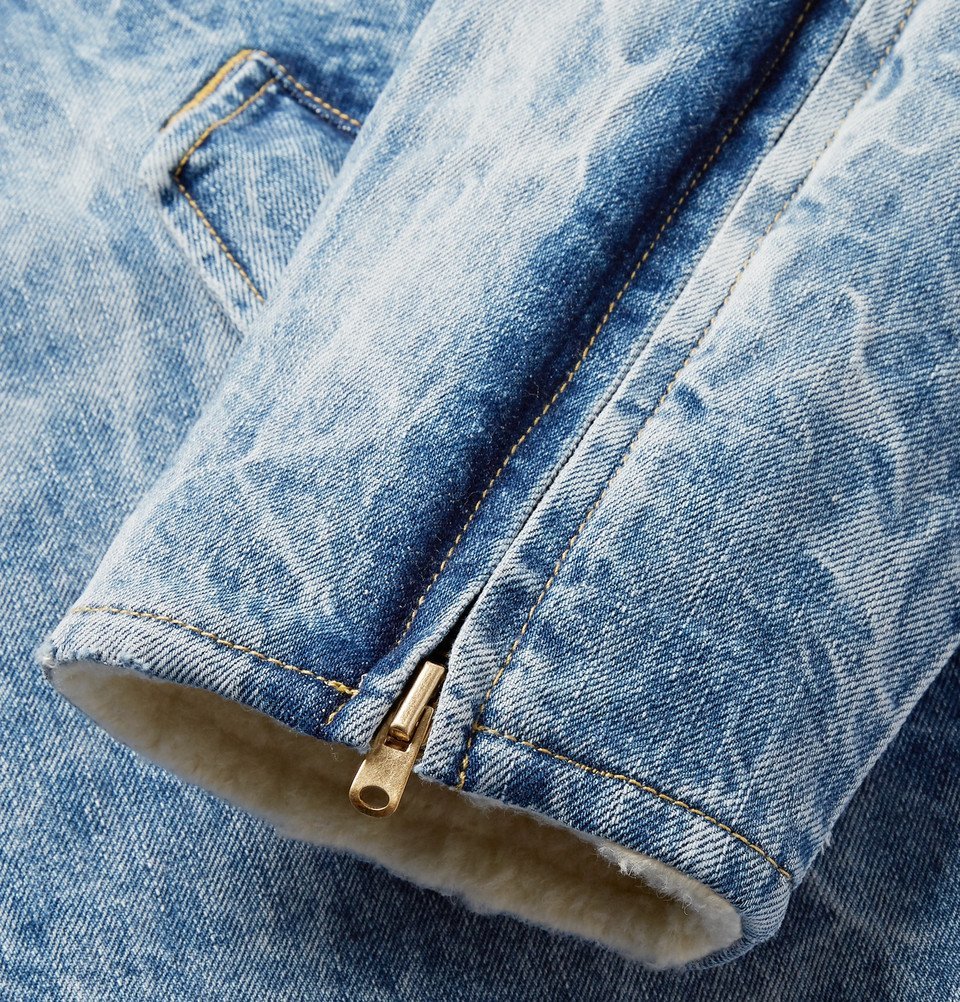 Fear of God - Faux Shearling-Lined Selvedge Denim Coat - Men - Mid