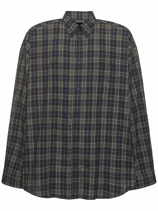 Photo: BALENCIAGA - Light Check Cotton Shirt