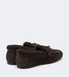 Aeyde Jasper shearling-lined suede boat shoes