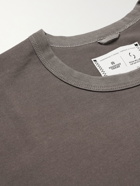 REIGNING CHAMP - Ryan Willms Garment-Dyed Printed Cotton-Blend Jersey T-Shirt - Brown