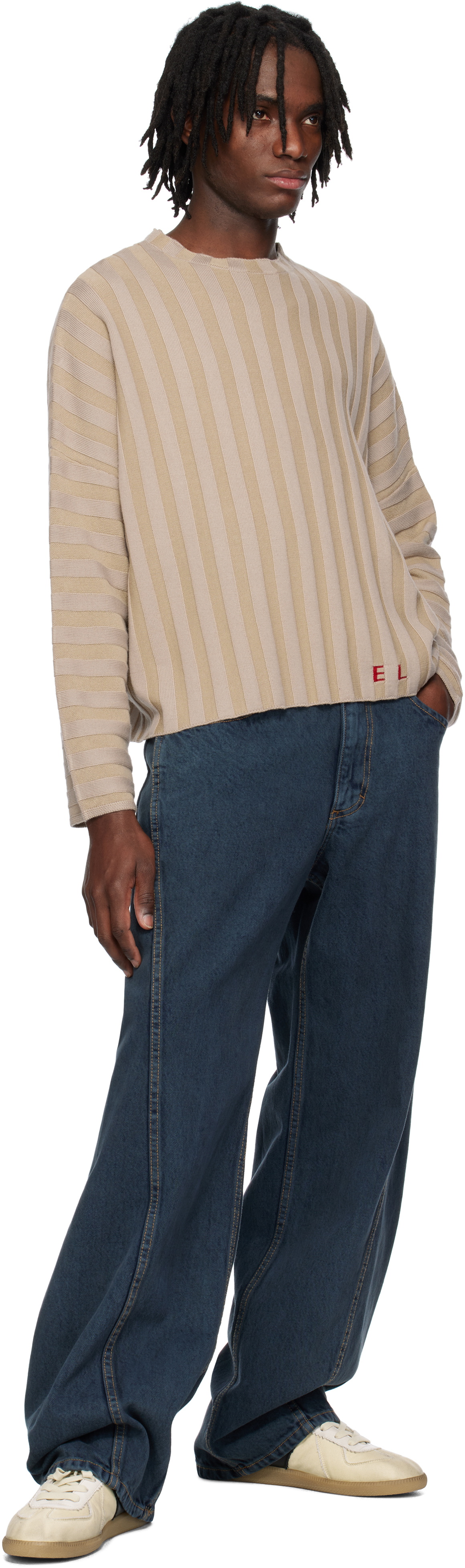 Eckhaus Latta Beige Keyboard Sweater