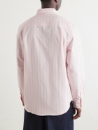 Noah - Button-Down Collar Striped Cotton Oxford Shirt - Pink