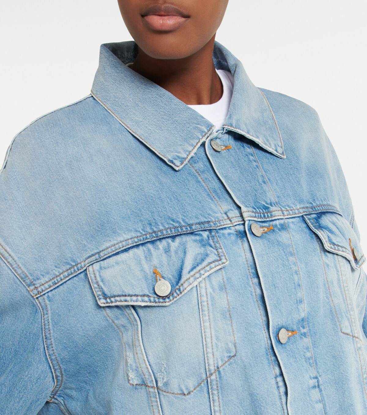 Loose fitting store denim jacket