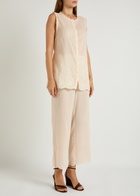 Reformation Willa Cotton-blend top and Trousers set Cream
