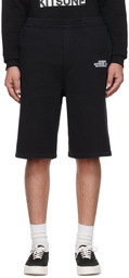 Maison Kitsuné Black Cotton Shorts