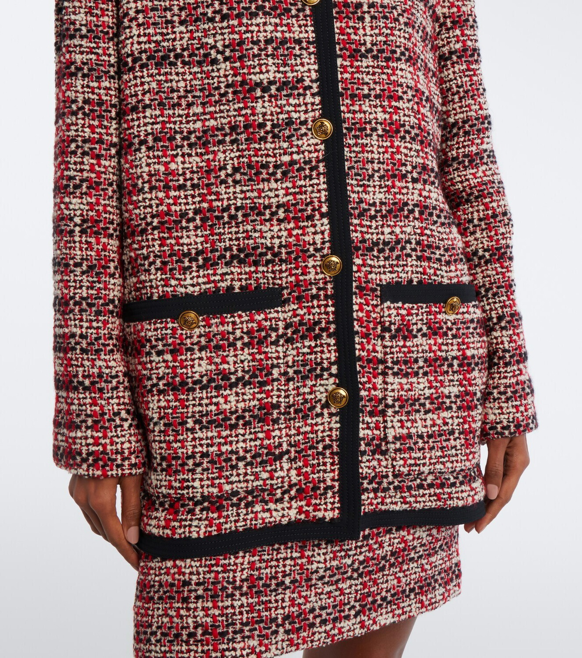 Versace Medusa wool-blend tweed jacket