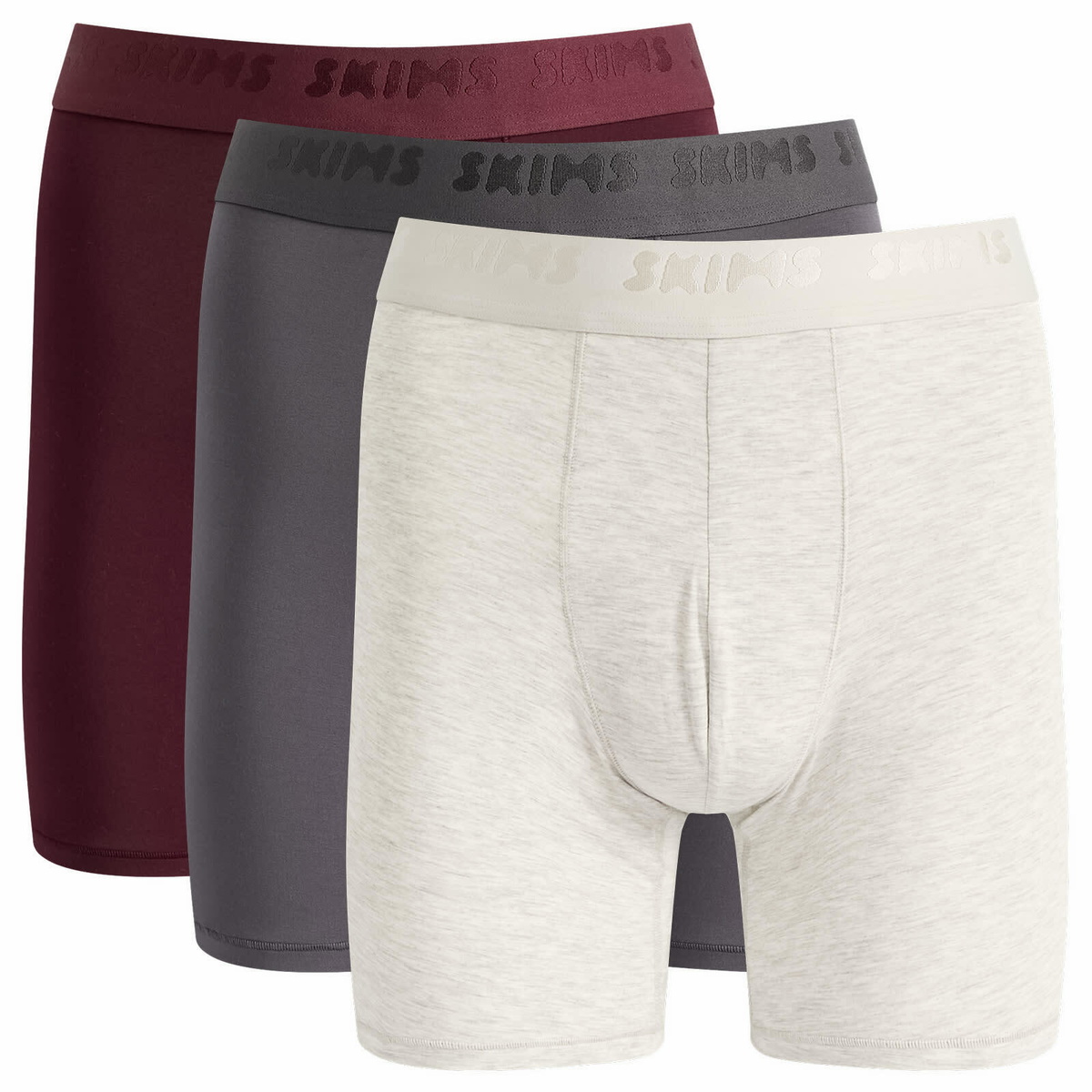 SKIMS Men's Stretch Boxer Brief 5" - 3-Pack in Raven Multi
