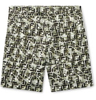 Fendi - Logo-Print Cotton-Blend Twill Shorts - Green