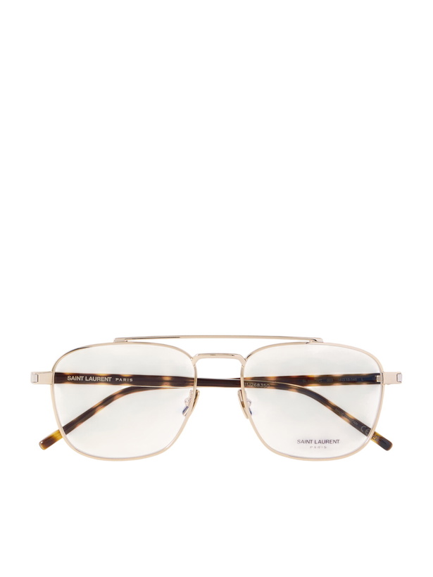 Photo: SAINT LAURENT - Pilot viator-Style Gold-Tone Optical Glasses