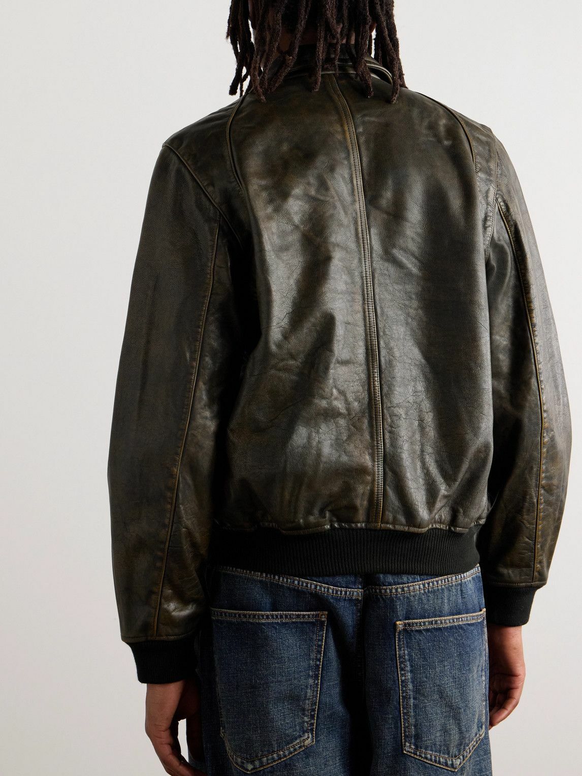 Marant - Braian Leather Blouson Jacket - Brown