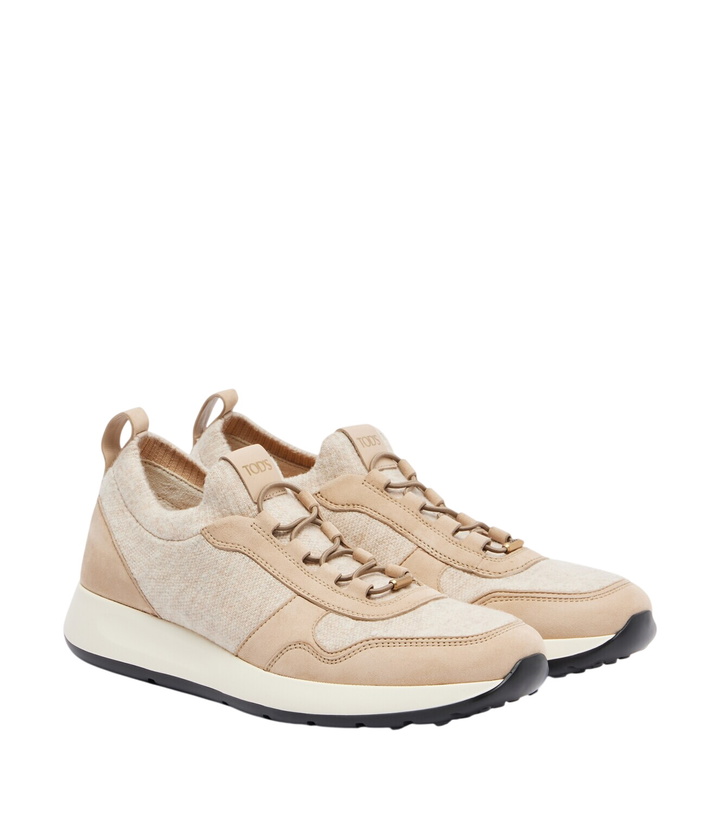 Photo: Tod's Leather-trimmed sneakers