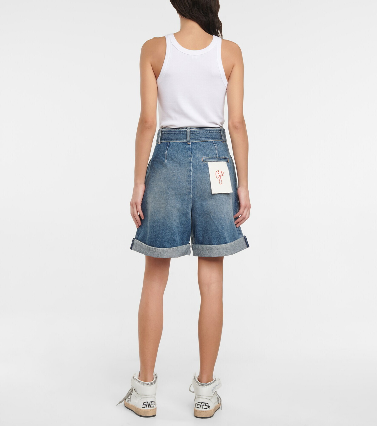 Golden Goose - High-rise denim shorts