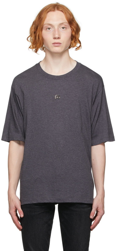 Photo: Dolce & Gabbana Grey Jersey Logo T-Shirt