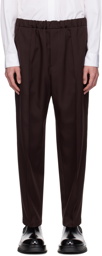 Jil Sander Burgundy Tapered Trousers