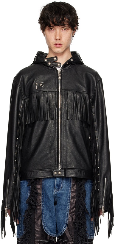 Photo: Thug Club Black Hell Cowboy Leather Jacket