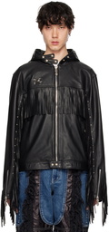 Thug Club Black Hell Cowboy Leather Jacket