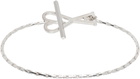 AMI Paris Silver Brass Ami de Coeur Chain Bracelet