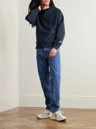 Nudie Jeans - Hasse Logo-Appliquéd Cotton-Blend Jersey Sweatshirt - Blue