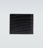 Saint Laurent - East/West croc-effect bifold wallet