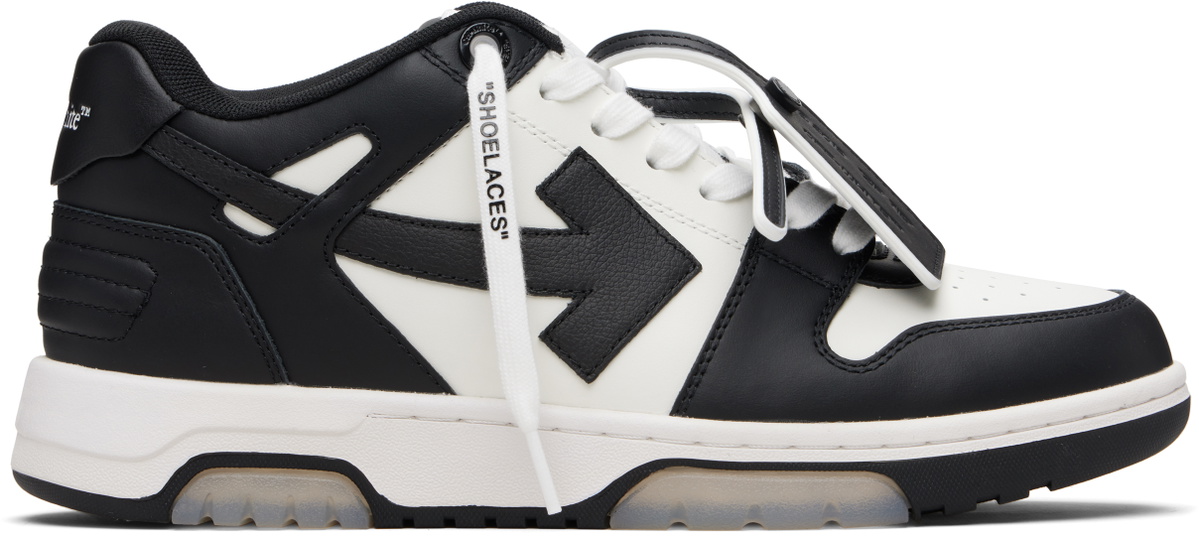 Off-White White & Black Out Of Office Calf Leather Sneakers