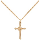 Emanuele Bicocchi SSENSE Exclusive Gold Mini Cross Pendant Necklace