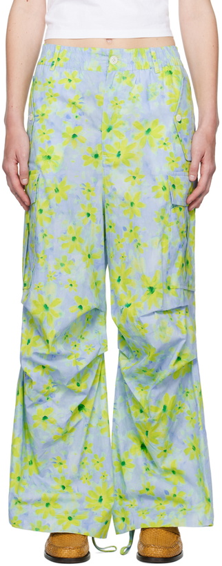 Photo: Marni Blue Floral Cargo Pants