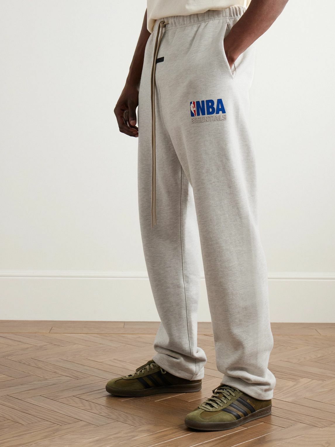 FEAR OF GOD ESSENTIALS - NBA Straight-Leg Appliquéd Cotton