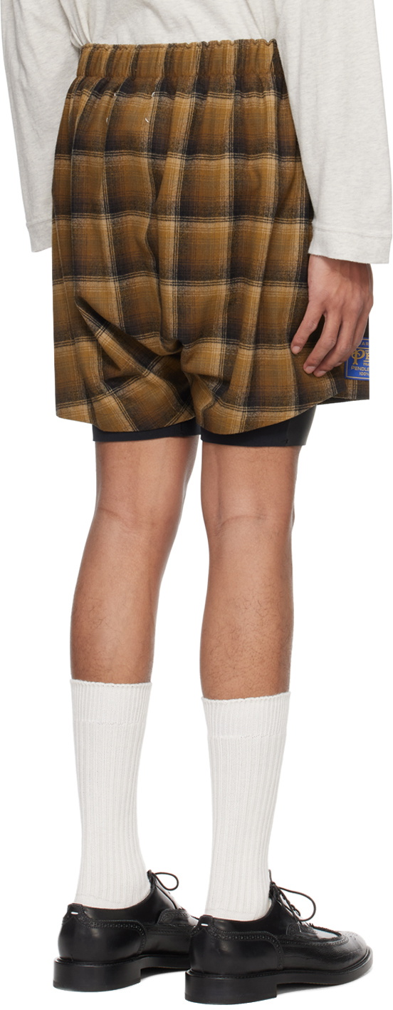 Maison Margiela Brown Check Shorts Maison Margiela