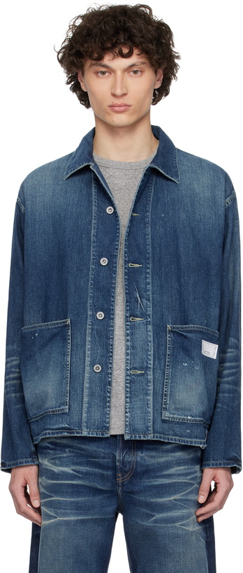 Photo: Neighborhood Blue Washed LW Coverall Denim Jacket