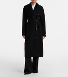 Sportmax Belted oversized virgin wool wrap coat