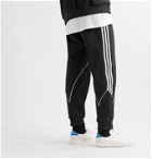ADIDAS ORIGINALS - Striped Tech-Jersey Track Pants - Black
