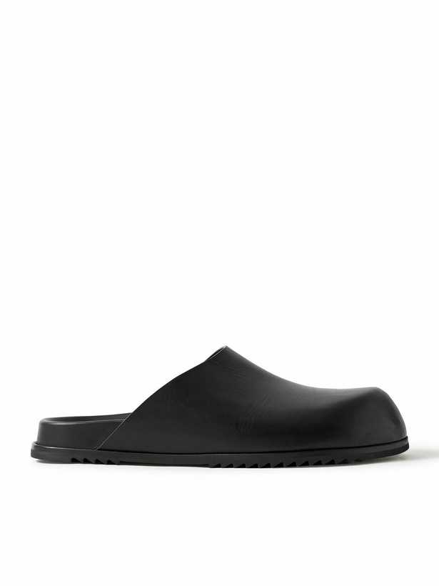 Photo: Rick Owens - Granola Leather Mules - Black