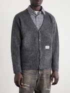 Neighborhood - Logo-Appliquéd Brushed Cardigan - Gray