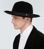Giorgio Armani Velvet fedora hat