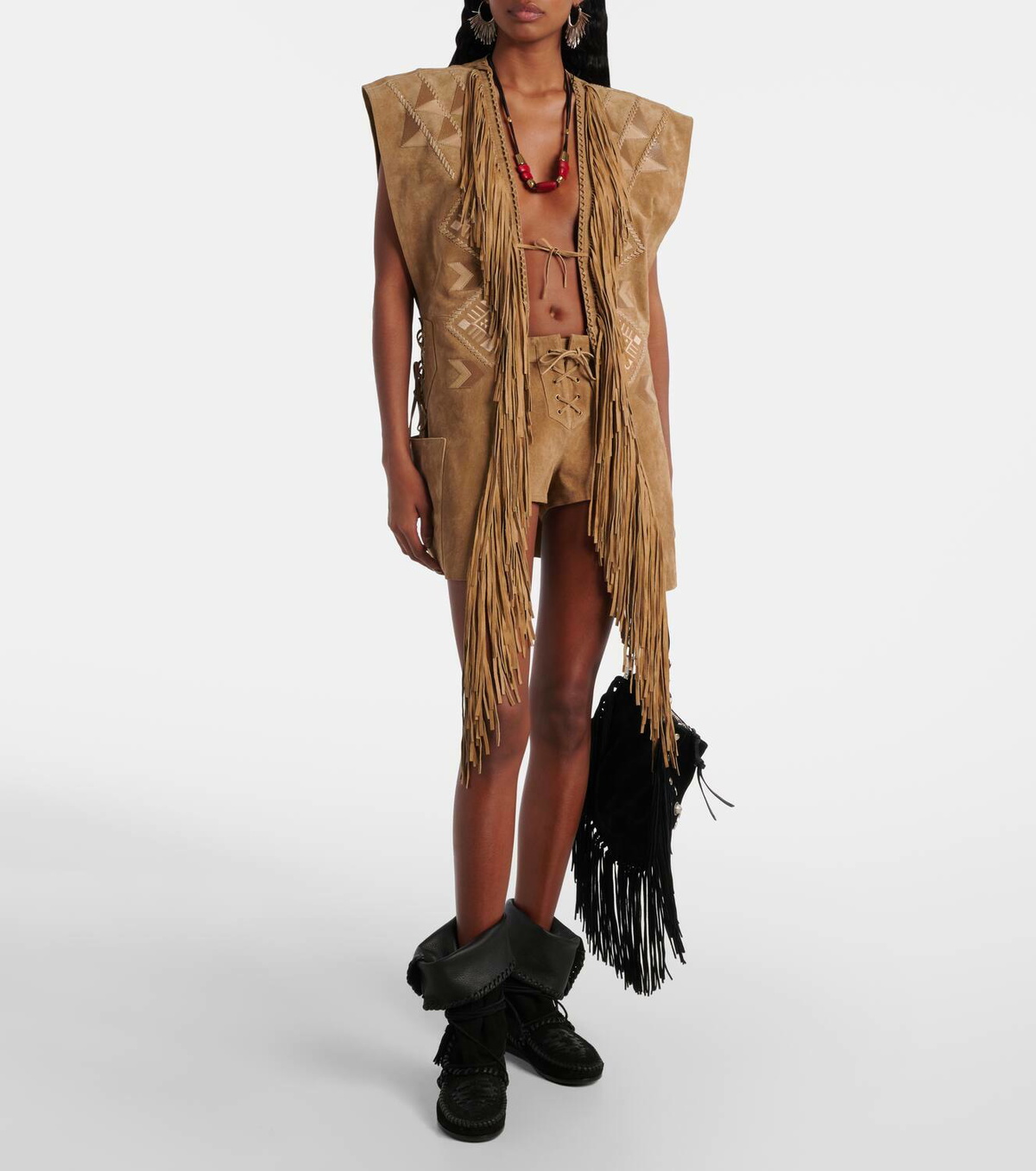 Isabel Marant Dalila fringed suede vest