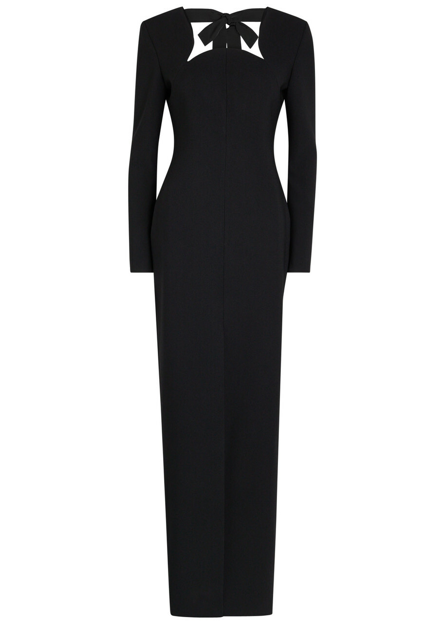 Roksanda Zari Crepe Maxi Dress Black