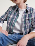 Cherry Los Angeles - Cropped Checked Cotton-Flannel Shirt - Green
