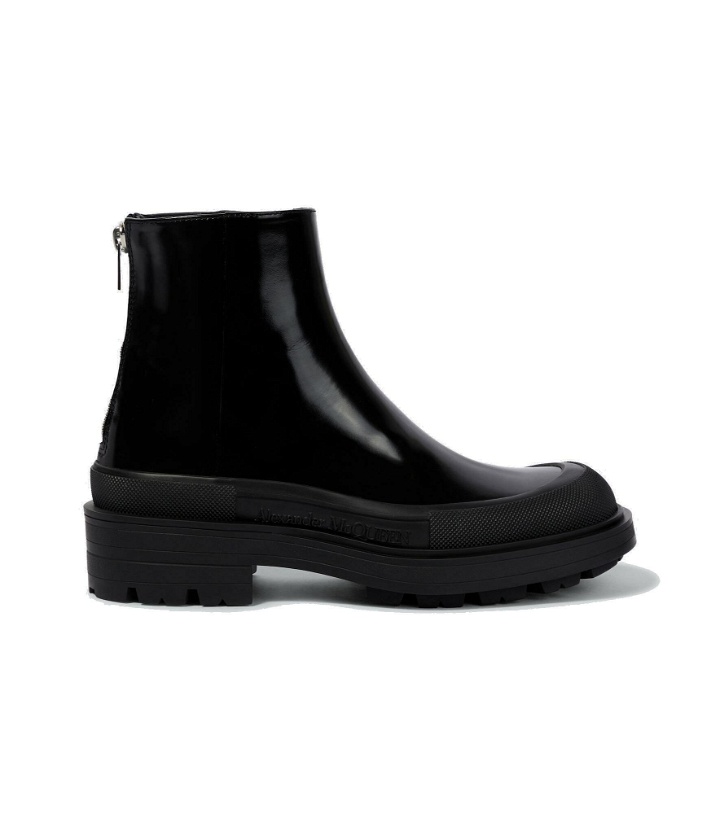 Photo: Alexander McQueen - Stack leather and rubber ankle boots