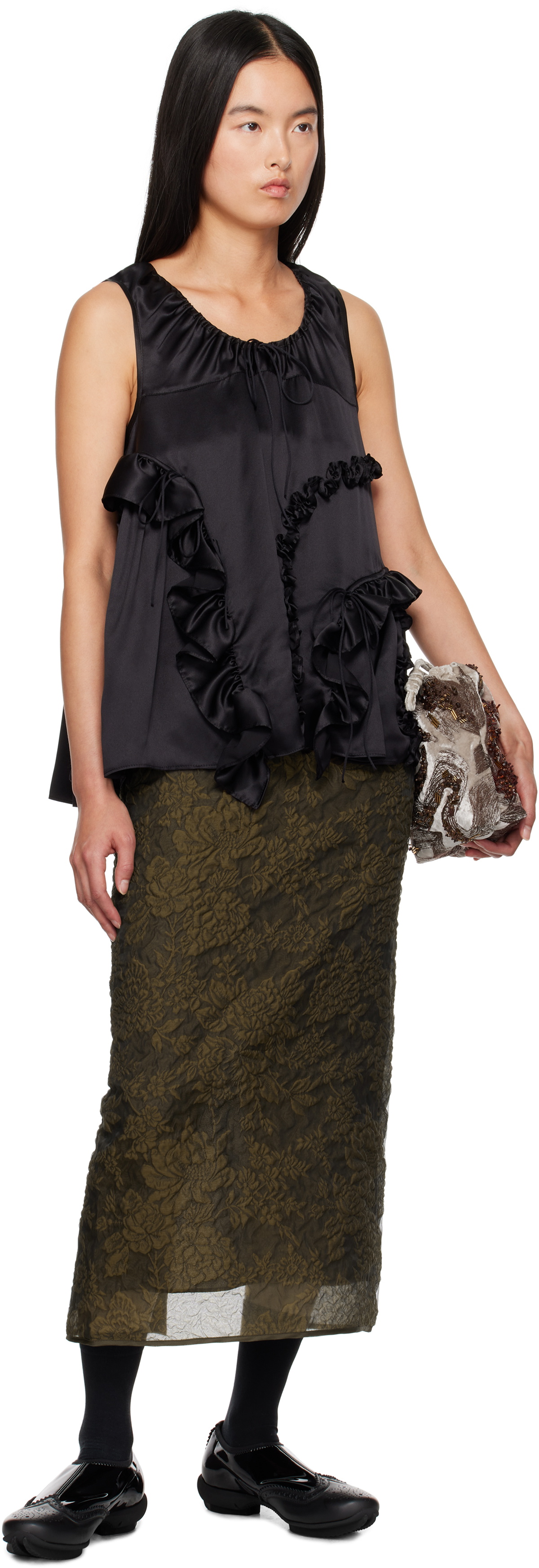 Cecilie Bahnsen Black Orsalina Tank Top