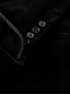 Ralph Lauren Purple label - Astaire Shawl-Collar Satin-Trimmed Cotton-Velvet Tuxedo Jacket - Black