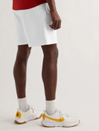 Nike Tennis - NikeCourt Heritage Straight-Leg Cotton-Blend Jersey Tennis Shorts - White