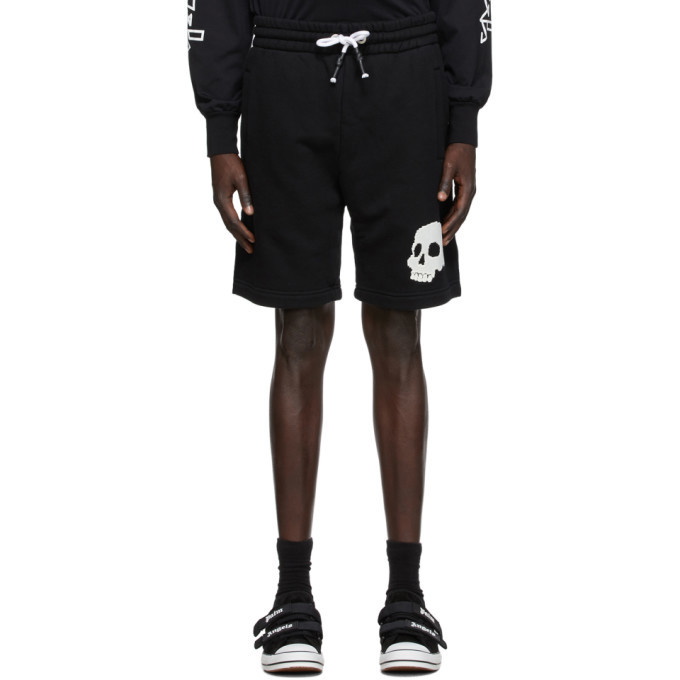 Photo: Palm Angels Black French Terry Skull Shorts