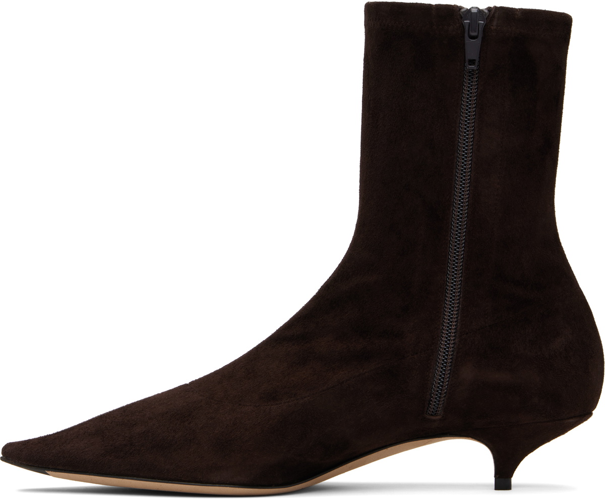 The Row Brown Liisa Kitten Boots