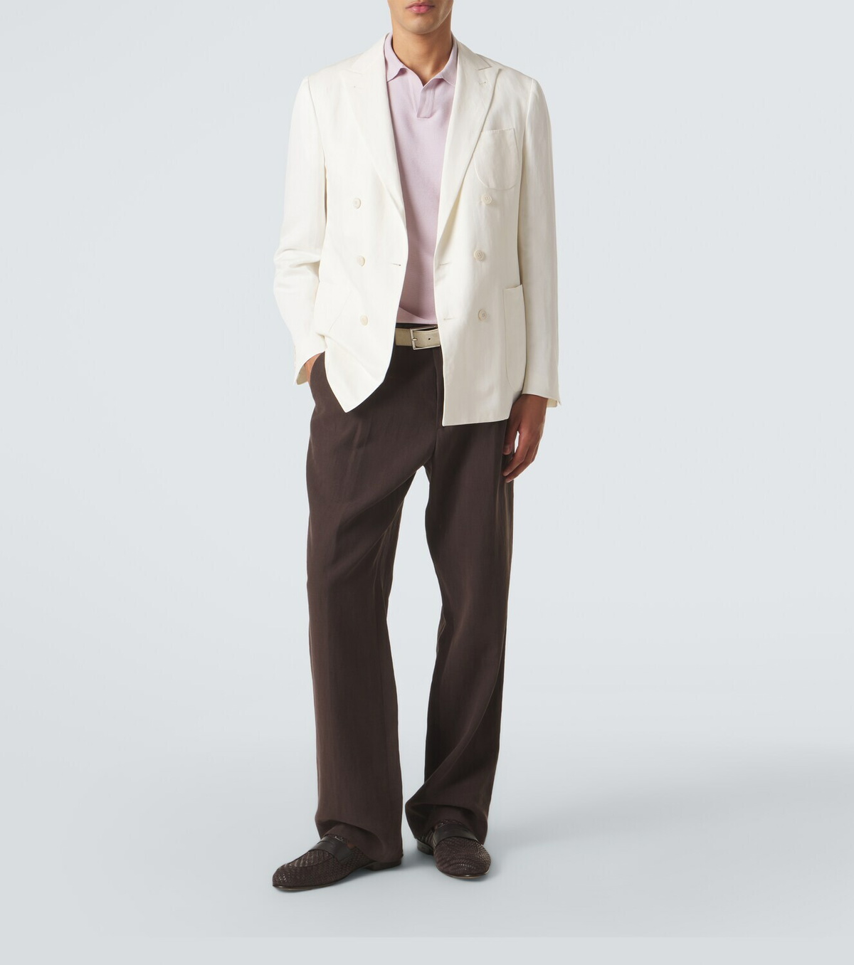 Canali Cotton and silk polo shirt