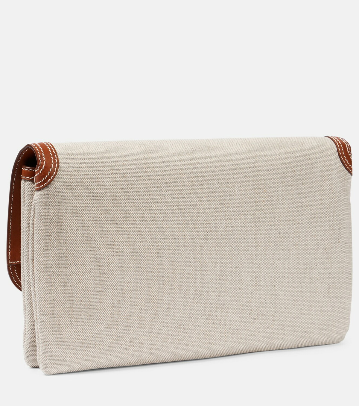 Loro Piana Alba Large canvas clutch