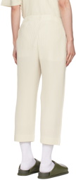 Homme Plissé Issey Miyake Off-White Monthly Color June Trousers