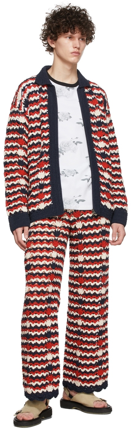 Soulland Navy Stripe Muse Trousers