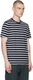 Sunspel Navy Classic Breton Striped T-Shirt